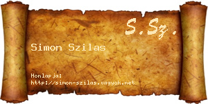 Simon Szilas névjegykártya